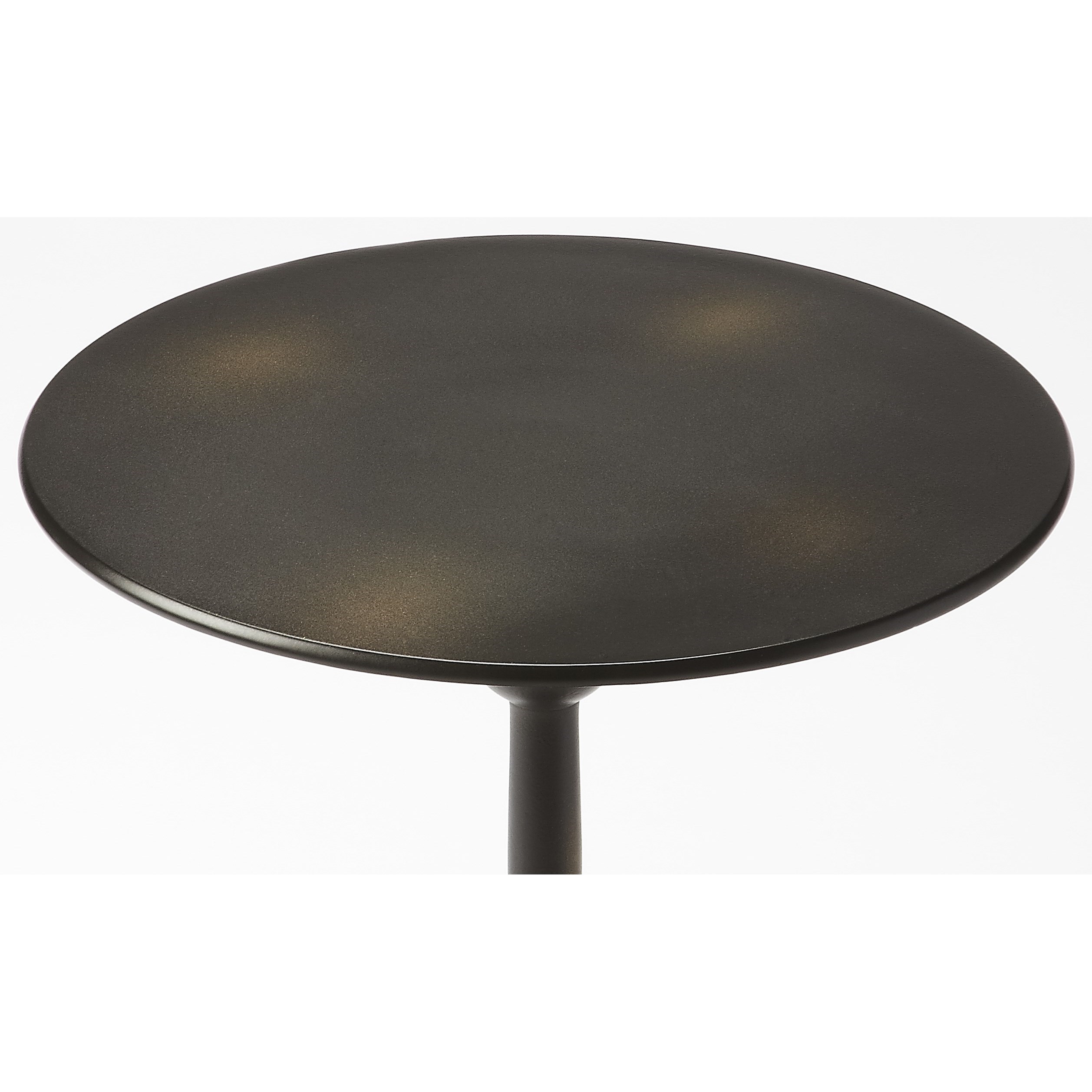 Butler Specialty Company Metalworks 9340025 Zora Black Iron Pedestal End Table Jacksonville Furniture Mart End Tables